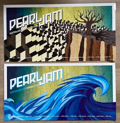 Pearl Jam Rare Posters Australia Spring Tour 2006 Wave & Tree By Brad Klausen • $100