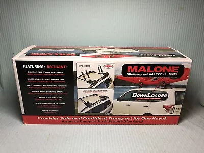 NEW Malone DownLoader #MPG114MD Fold-Down Kayak Carrier J Style W/ Tie-Downs NEW • $129.99