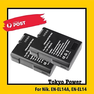 2x EN-EL14 EN-EL14A ENEL14 EN EL14 Battery For Nikon D3500 D5600 | NEW | 2000mAh • $38.90