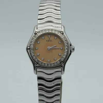 Ebel 1911 Women's Watch Steel 23MM Sport Classique Top 9157111 Diamonds E102 • £947.53