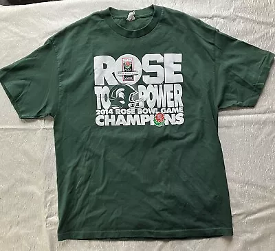 2014 100th Rose Bowl Champions Michigan State Spartans Vizo Tee T Shirt Size XL • $14.99