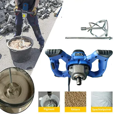 £49.34 • Buy 2600W Electric Plaster Paddle Mixer Drill Mortar Cement Paint Stirrer Whisk 240V