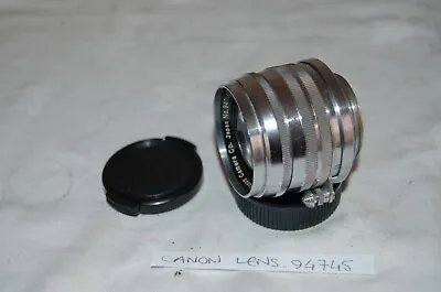 Canon 1.8/50 Mm Chrome Rangefinder Lens. 39mm Mount (LTM) Caps. 94745. UK Sale • £69.99
