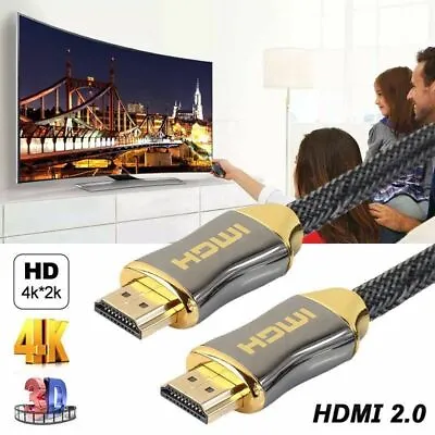 Gold Plated HDMI Cable 2.0 4K X 2K Ethernet Support Video 4K 2160P HD 1080P 3D • $11.99