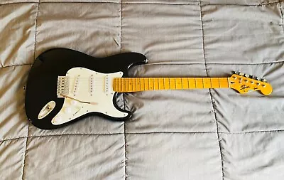 $210 • Buy Vintage 1993 Fender Squire Stratocaster Korea Black Used Very Good Condition. 
