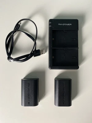 £19.99 • Buy 2-Pack RAVPower Canon LP-E6 Replacement Batteries 2040mAh With Charger RP-BC003