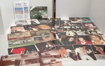 Vintage Lot Of Elvis Presley Postcards Photos Lisa Marie Boarding Passes • $44.99
