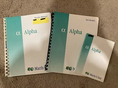 Math-U-See Alpha Teacher Manual Test Booklet And Instruction DVD • $18