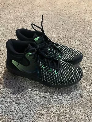 Size 10.5- Nike KD Trey 5 VIII Black Illusion Green Basketball Shoes CK2090-004 • $49.99