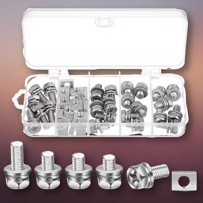 48 Pack Motorcycle Battery Terminal Nuts And Bolt Kit M6 X 10 Mm 12 Mm 16 Mm … • $14.89