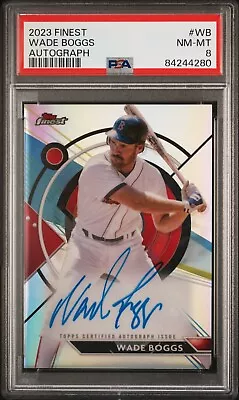 2023 Topps Finest Wade Boggs Auto PSA 8 POP 1 • $30