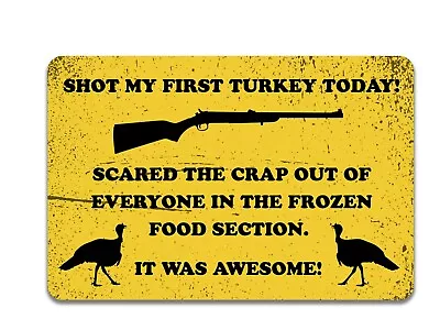 $14.95 • Buy Tin Sign Man Cave Decor - These Funny Hunting Signs Are Great For Cabins & Blind