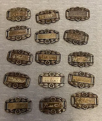 Vintage Sterling Silver FORGET ME NOT Bracelet Links 15P Lot 1940s WWII Era • $69.95