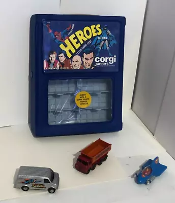 Vintage Batman Spider Man Superman Corgi Carrying Case With Vehicles Ex+ Better • $23.99