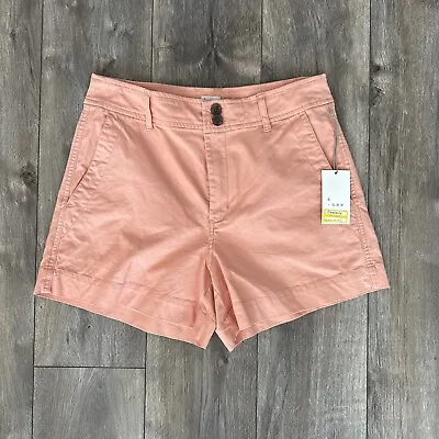 Women's High-Rise Everyday Shorts -Size 4- A New Day Peach Orange NWT • $6.60