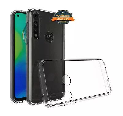 For Motorola Moto E 2020 Crystal Clear Hybrid Rubber Slim Flexible Case Cover • $9.62