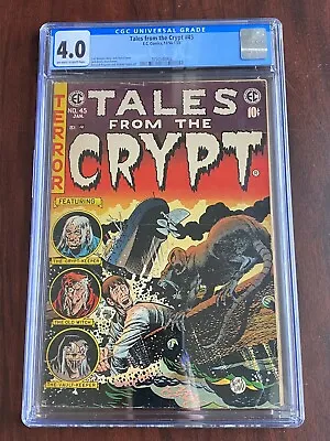 Tales From The Crypt #45 (1954 / 1955) CGC 4.0 : PRE CODE GOLDEN AGE HORROR • $699
