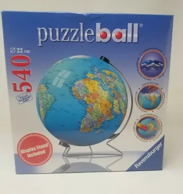 Ravensburger The Earth 3D Jigsaw Puzzle Ball World Globe 540 Pieces With Stand • $29.99