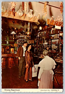 Grocery Department Interior Store Stoner's Fredericksburg VA Vintage Postcard • $4.99