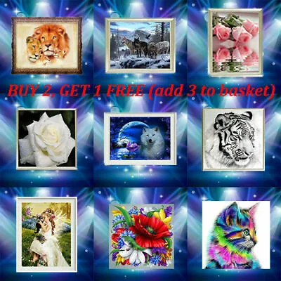 $8.59 • Buy DIY 5D Diamond Painting Embroidery Cross Craft Stitch Picture Art Kit Decor Xmas