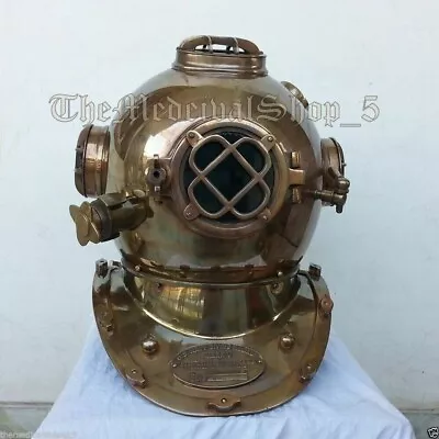 Vintage Diving Helmet Antique Scuba US Navy Mark V Scuba Divers Helmet Gift E • $201.46