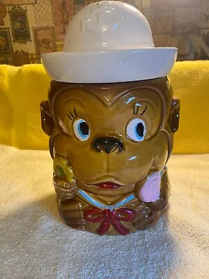 Vintage Sailor Monkey W Suckers Ceramic Cookie Jar Candy Jar Japan CUTE! FR/SHP • $36