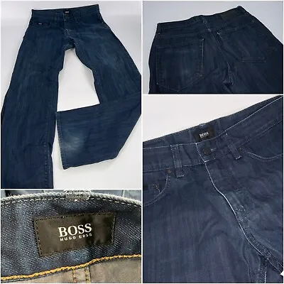 Hugo Boss Maine Jeans 30x30 Dark Blue Cotton Romani R Fit Mint YGI F3-76 • $69.99