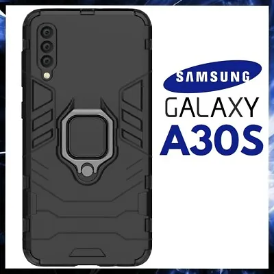 For SAMSUNG GALAXY A30S ARMOR CASE WITH STAND RING MAGNETIC HOLDER SHOCKPROOF • $14.75