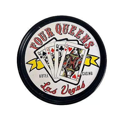 Vintage Metal 3” Drink Coaster Four Queens Hotel Casino Las Vegas Great Graphic • $5.99