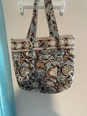 Vera Bradley LARGE  TOTE Bag JAVA BLUE Shoulder Bag Carry On Purse • $15