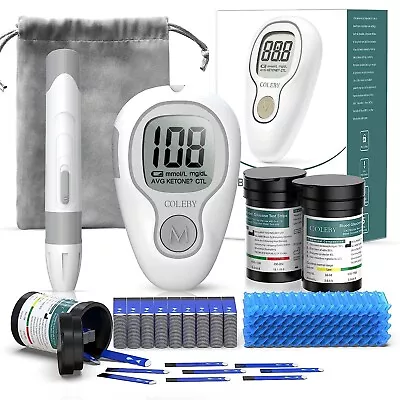 Diabetes Test Kit Blood Sugar Glucose Monitor Meter 206 PC Strips Tester Machine • $33