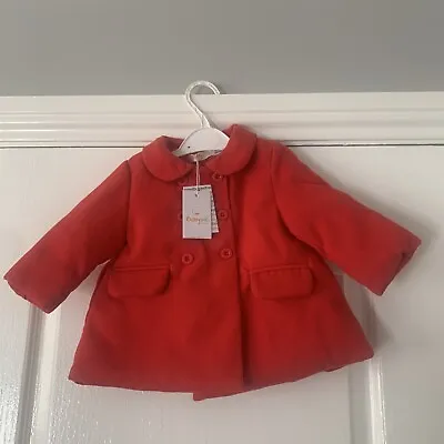 Bnwt Spanish Designer Brand Babybol Baby Girls Traditional Red Coat Age 6 Mth 68 • £13.99