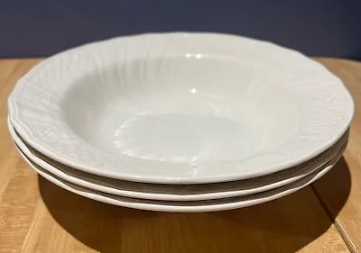 Three (3) Mikasa Renaissance White Round Vegetable Bowls - Mint • $50