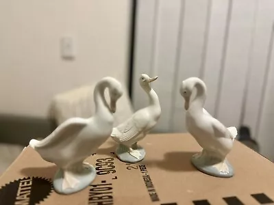 Lladro Nao Figurine Ducks Retired Set Of 3 • $54