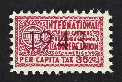 1943 Union Due Stamp - HOD Carriers Building & Common Labors Union • $1.49