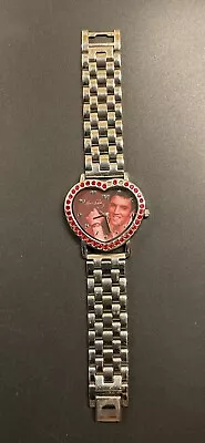 Elvis Presley Women's Wrist Watch Heart Shape With Red Rhinestones • $24