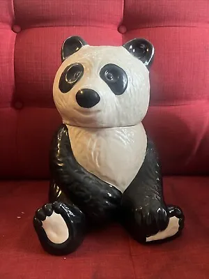Vintage Panda Bear Cookie Jar • $75