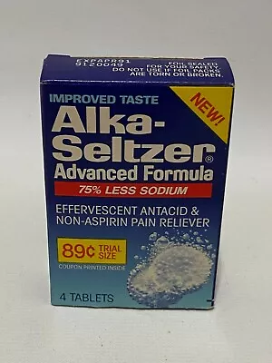 Vintage 1989 Alka-Seltzer Empty Medicine Box Trial Size Empty Box For Display • $8.95