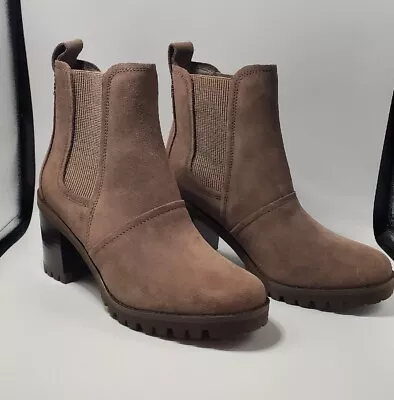 UGG HAZEL CHELSEA LEATHER WATERPROOF HEELS BOOTS US 7 - NEW W/OUT BOX • $99.99