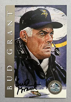 BUD GRANT AUTOGRAPHED NFL HALL OF FAME SIGNATURE SERIES CARD #’d Limited Edition • $99.99