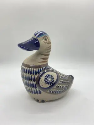 Vintage Mexican Tonala Hand Painted Art Pottery Duck - Signed Mateos - F2 • $37.99