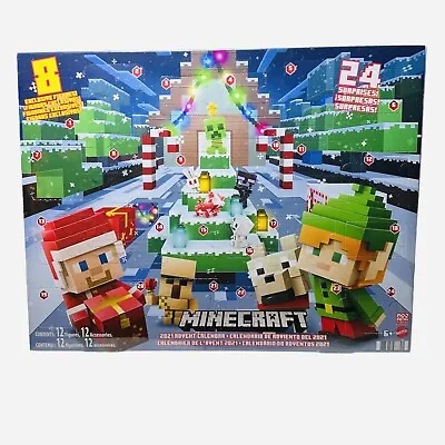 NEW Minecraft ADVENT CALENDAR 12 Mini Figures 12 Accessories Christmas 2021 Toys • $59.99