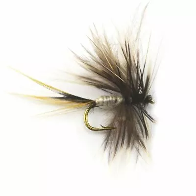 10PCS 14# 12# Grey Mosquito Fly May Trout Flies Fly Fishing Lures Bugs Fishing • $11.48