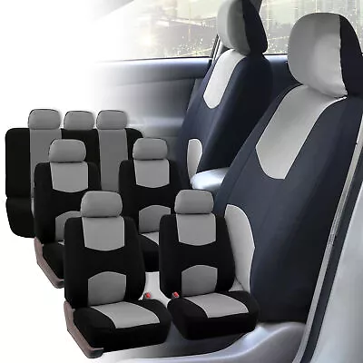 Universal Car Seat Covers Full Set 3 Row 7 Seats Protectors For Truck SUV Van • $36.90