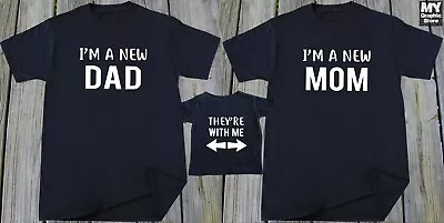 Pregnancy Announcement Couple Matching Shirts Funny Father Son Mom Daughter Baby • $19.99