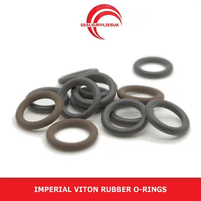 Imperial Viton Rubber FKM O Rings 3.53mm C/Section BS202-BS844 (5.94-171.05mmID) • £45.89