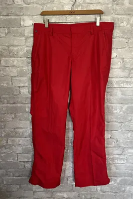 J Lindeberg Troyan Regular Micro Twill Golf Pants Red Men's Size 34 • $24.98
