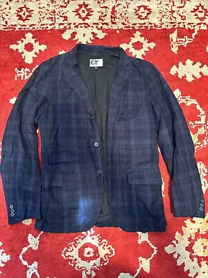 Engineered Garments Madras Jacket Navy Plaid Small Andover • $65