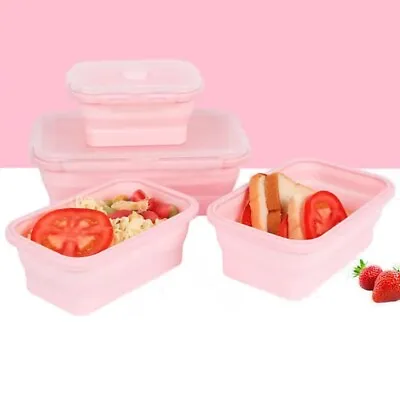 Compact And Portable Collapsible Food Storage Containers With Airtight Lids • £9.20