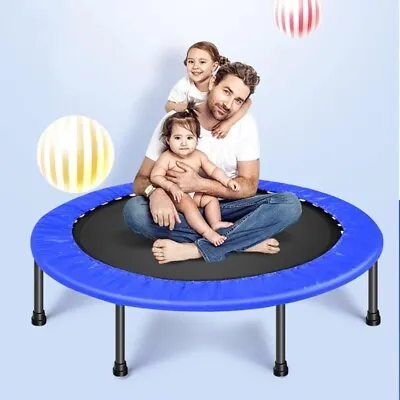 £49.99 • Buy 48 Inch Mini Fitness Trampoline For Adults And Kids, Rebounder Trampoline ,Blue